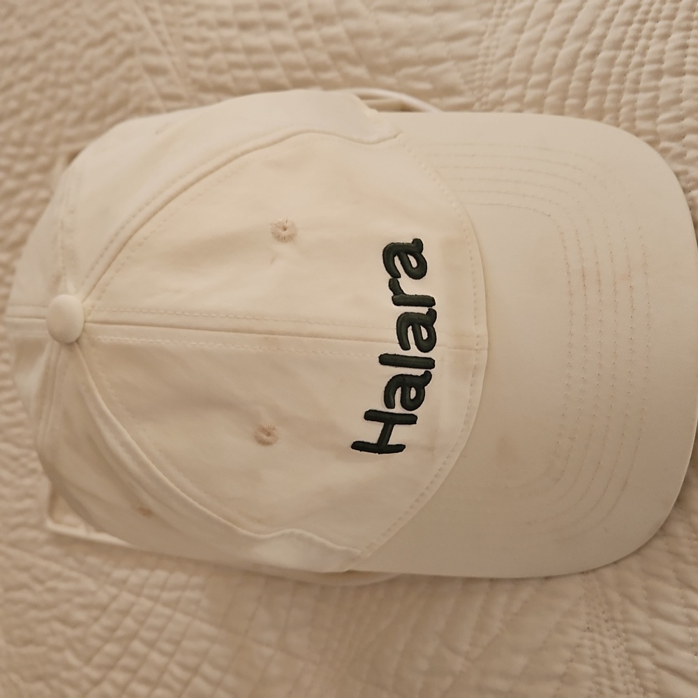 HALARA Cream Cap with Black Embroidered Logo Mens Adjustable OS